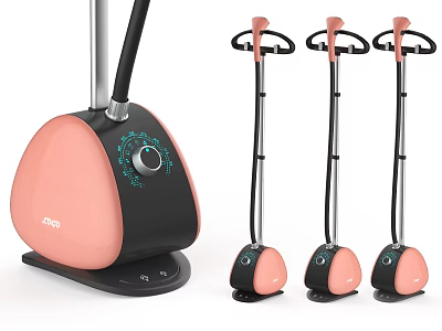 Pink And Black Garment Steamers With Adjustable Handles For Home Use 3d model
