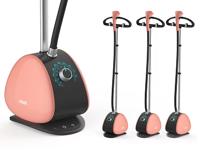 Pink And Black Garment Steamers With Adjustable Handles For Home Use 3d model