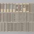 Various Decorative Room Dividers With Intricate Patterns And Carved Designs