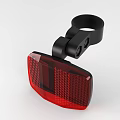 Black Bike Light Bracket Mount With Transparent Grid Pattern Reflector Cover 3d model