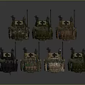 Assorted Military Tactical Helmets With Diverse Color Patterns And Decorative Gear Details