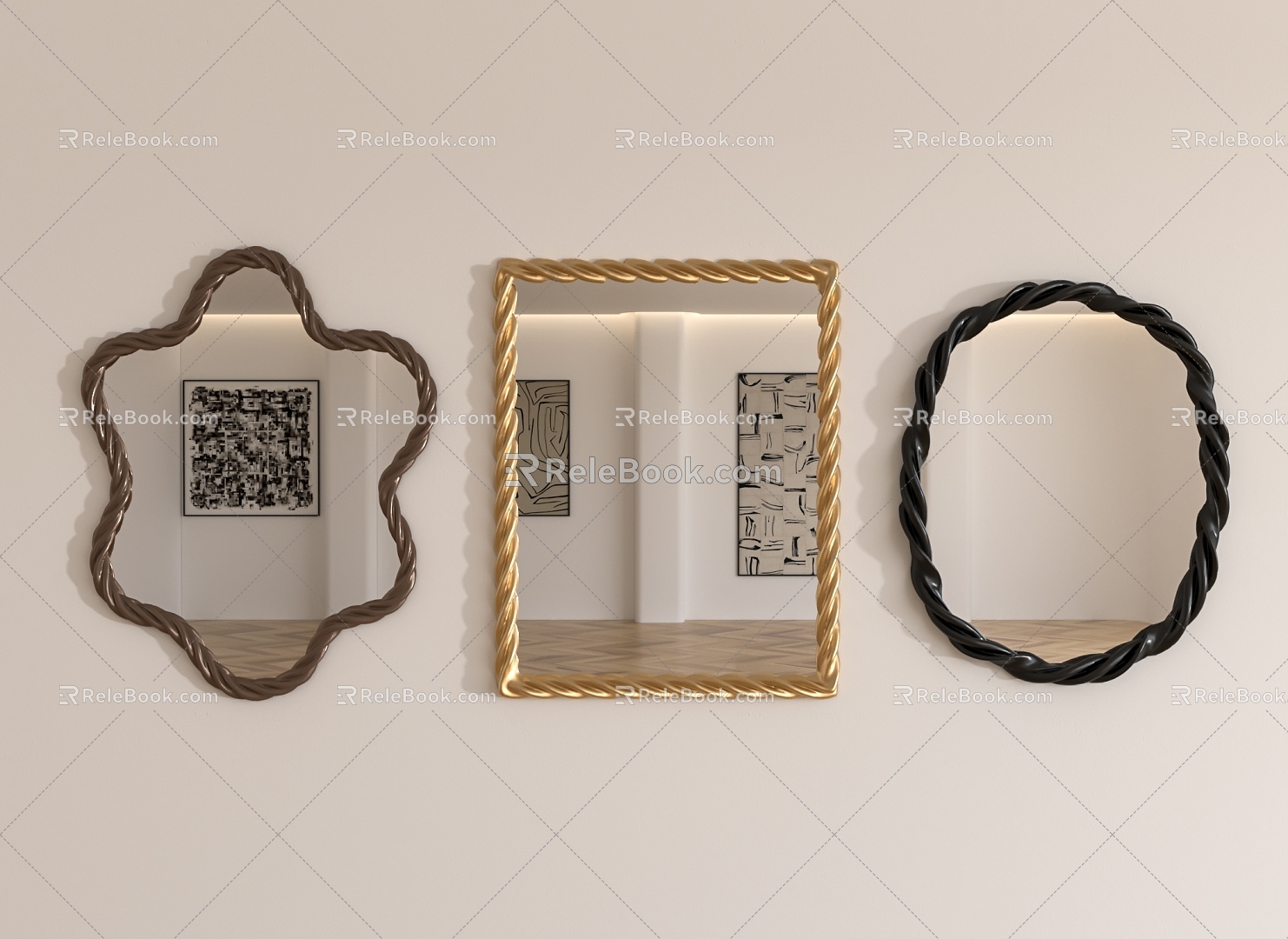 French mirror 3d model