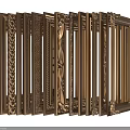 Golden Picture Frames with Various Ornate Patterns and Decorative Designs 3d model