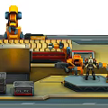 Modern Conveyor Isometric Mechanical Robot Assembling Conveyor 3d model