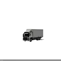 White Refrigerated Box Truck With Open Rear Door And Loading Ramp