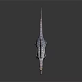 Realistic Spinosaurus Reptile Model With Colorful Sail And Scaly Body Standing On Gray Background