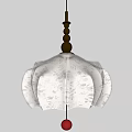 Elegant Vintage Chandelier with Gold Metal Frame and White Floral Shade