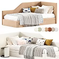Stylish Kids Bed With Soft Pillows Cozy Blanket And Multiple Color Options