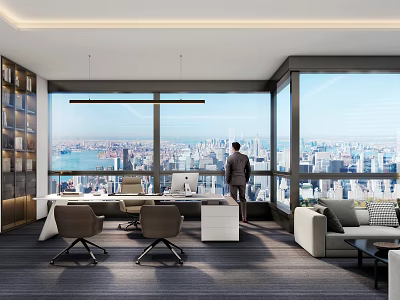 Modern Office Manager's Office 3d model