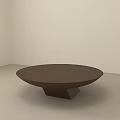 Elegant Modern Coffee Table With Round Smooth Surface And Stable Base 3d model