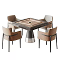 Modern Mahjong Table and Chair Mahjong Table 3d model