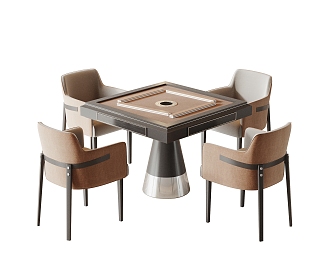 Modern Mahjong Table and Chair Mahjong Table 3d model