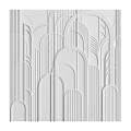 Modern Decorative Wall Design With Curved Arches Vertical Lines And Geometric Patterns 3d model