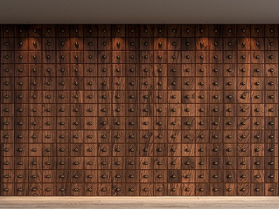 New Chinese style background wall rivet decoration wall 3d model