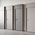 Modern Hinged Doors With Sleek Design In Different Colors For Interior Spaces 3d model