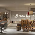 Stylish Milk Tea Shop Interior Design With Cozy Seating Bar Counter And Hanging Lamps