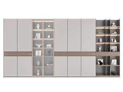 Modern Bookcase Decorative Cabinet 3d model