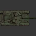 Modern Main Battle Tank With Turret Cannon Tracked Chassis And Antenna
