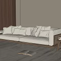 Middle-style multiplayer sofa 3d model