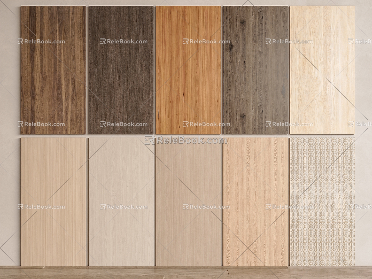 Wood veneer wall panel wall veneer wood veneer background wall wood board wood veneer background wall 3d model