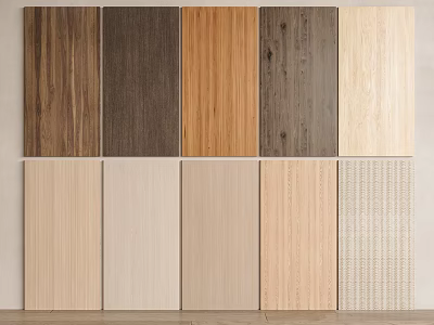 Wooden Wall Paneling With Various Natural Textures And Color Options 3d model