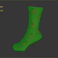 Water Transport Vehicle Patterned Green Socks With Red Designs On Dark Background