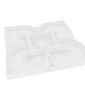 Decorative Ceiling Design With Ornate Carved Patterns And Symmetrical Square Frame 3d model