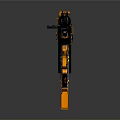 Modern Orange And Black Tactical Rifle With Futuristic Design And Ergonomic Features