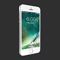 White Smartphone With Digital Screen Showing Time Date And Nature Wallpaper