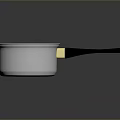 Shiny Silver Metal Cooking Pot With Black Handle For Household Kitchen Use