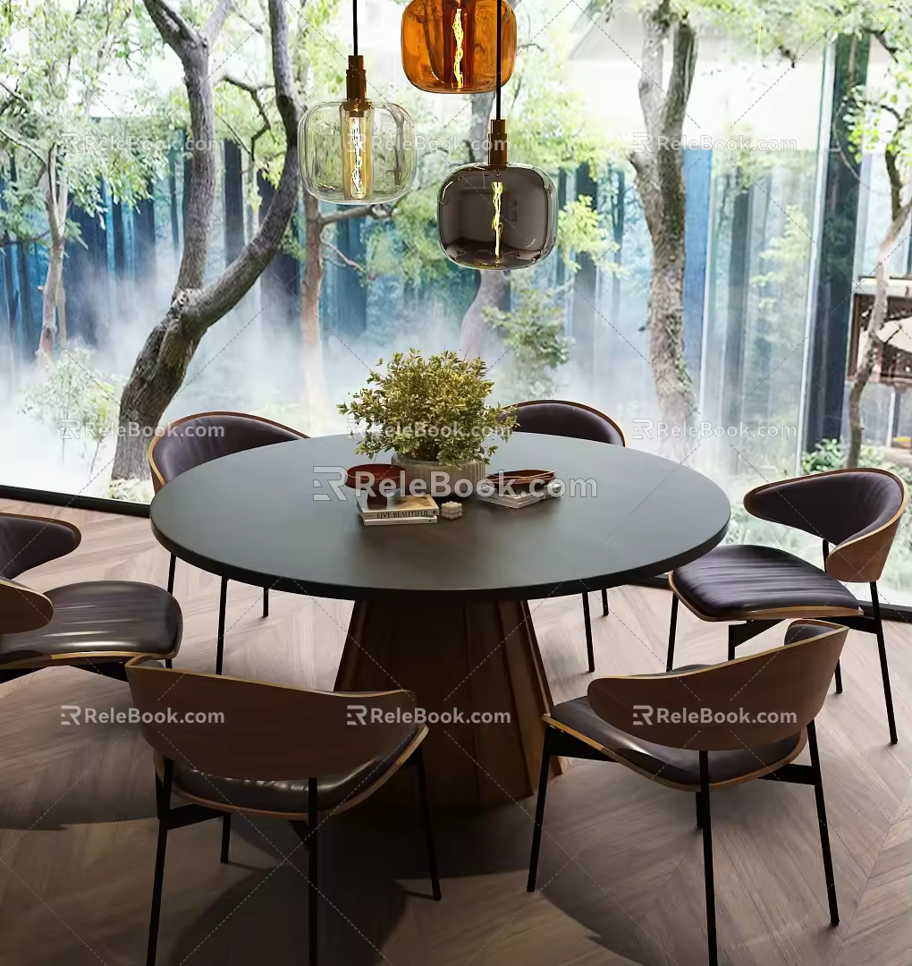 Modern Dining Table and Chair Combination Italian Dining Table and Chair Combination Italian Minimalist Dining Table and Chair Combination Dining Table and Chair Combination 3d model