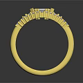 Elegant Golden Jewelry Ring With Multiple Small Stone Accents And Stylish Design