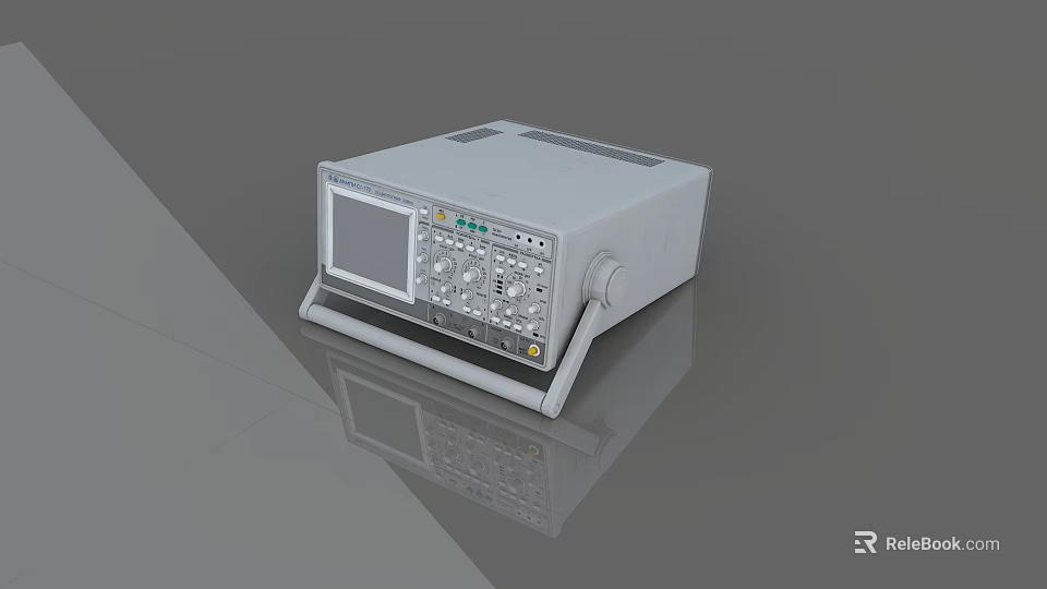 Digital Industrial Measurement Equipment With Display Screen Control Panel Knobs And Buttons 3d model 