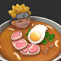 Delicious Ramen Bowl With Soft Boiled Egg Sliced Pork And Green Onions