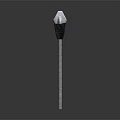 Standard Parking Meter With Metal Pole And Display Screen Isolated On Gray Background