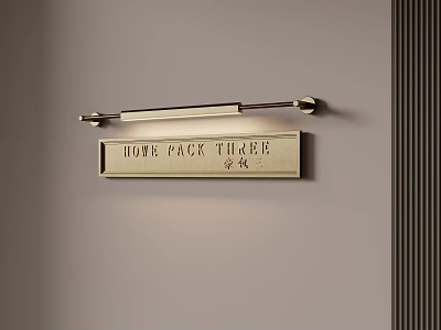 Modern Sleek Wall Lamp For Home Foyer With Minimalist Metal Design 3d model Modern Sleek Wall Lamp For Home Foyer With Minimalist Metal Design 3d model