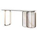 Modern Console Table With Marble Top And Metal Frame For Elegant Entryway Design 3d model