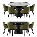 Dining table and chair combination 3d model