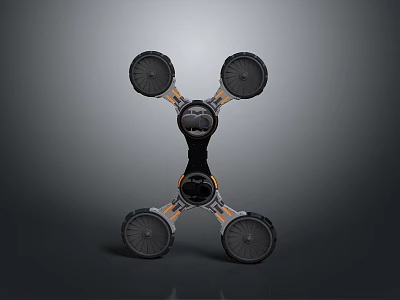 Mobile Electronic Appliance With Four Wheels Central Body And Modern Control Design 3d model