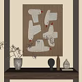 Abstract Hanging Paintings 3d model