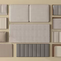 Modern Stylish Bedding Featuring Neutral Beige Grey Brown Smooth Quilted Striped Designs For Bedroom