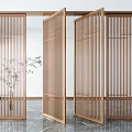 New Chinese-style partition screen partition 3d model