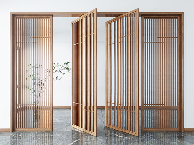 New Chinese-style partition screen partition 3d model