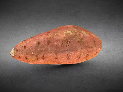 Fresh Organic Sweet Potato With Orange Skin And Smooth Healthy Texture 3d model