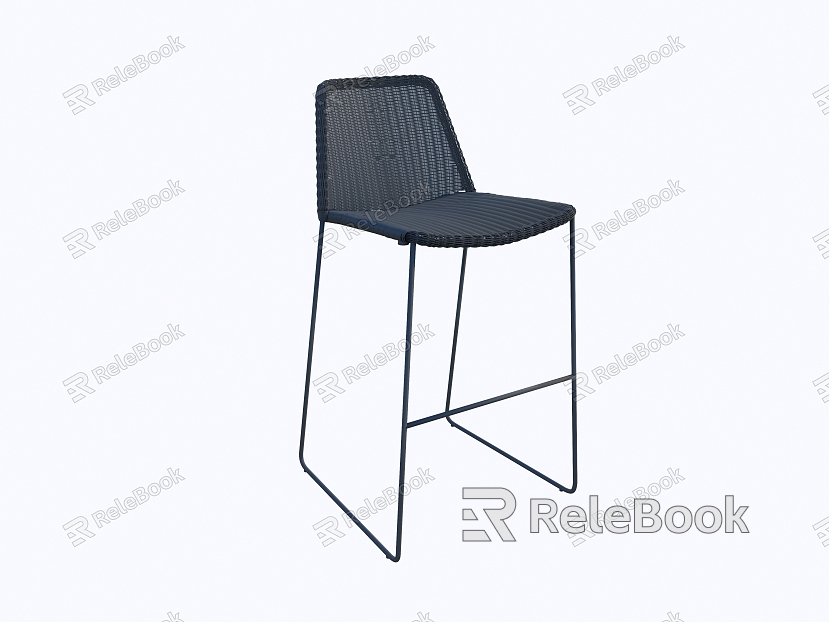 Modern Outdoor Courtyard Garden Terrace Balcony Bar Stool Rattan Bar Stool model