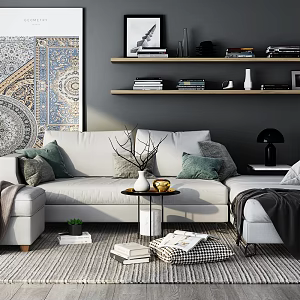 Modern combination sofa combination 3d model