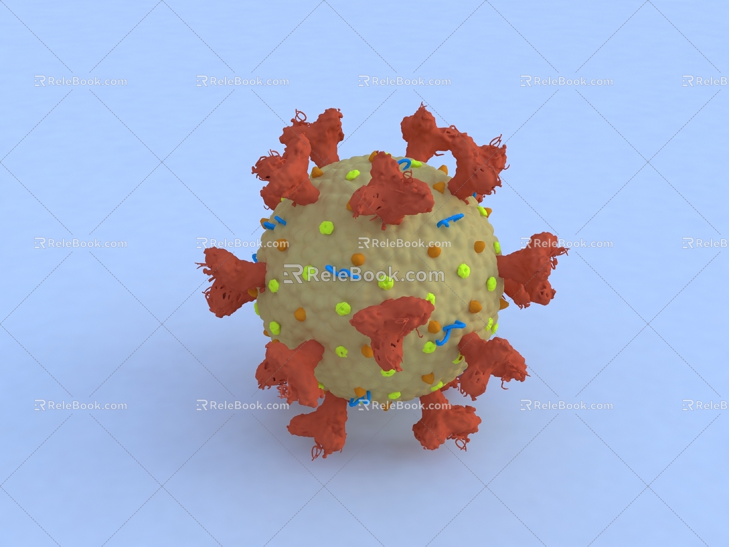 Coronavirus Virus Immune System Cancer Carcinogenesis Bacteria Leukocyte Biology Medical Research 3d model