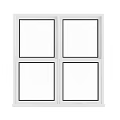 Modern White Frame Casement Windows With Double Glass Panes For Home Ventilation And Energy Efficiency