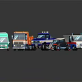 Electric Toy Cars In Vibrant Colors Including Truck Ambulance With Reflective Effect On Black Background