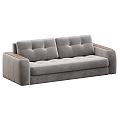 Modern Simple Double Sofa Sofa Simple Double Sofa Pillow Gray Sofa 3d model